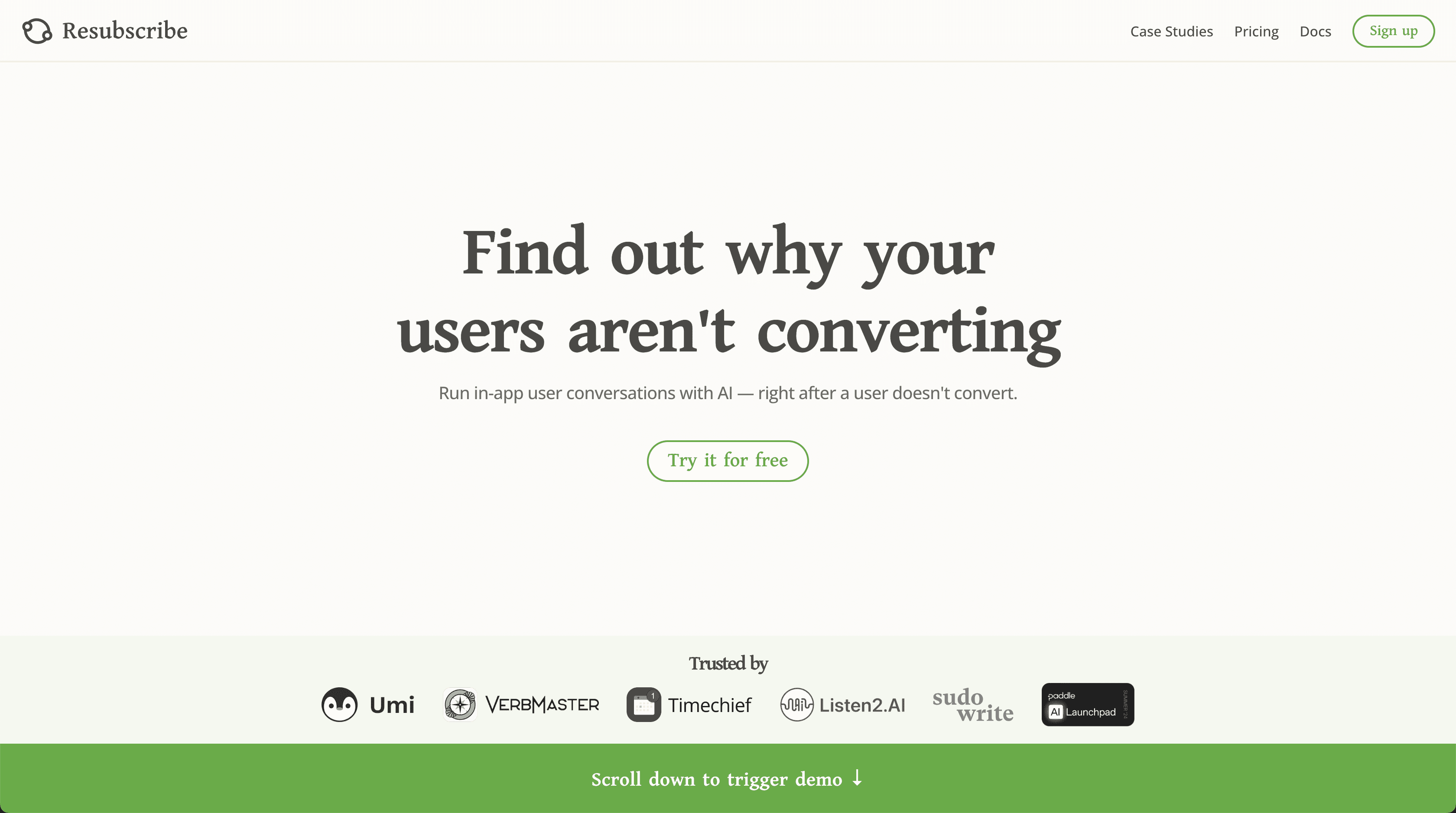 Resubscribe screenshot 1
