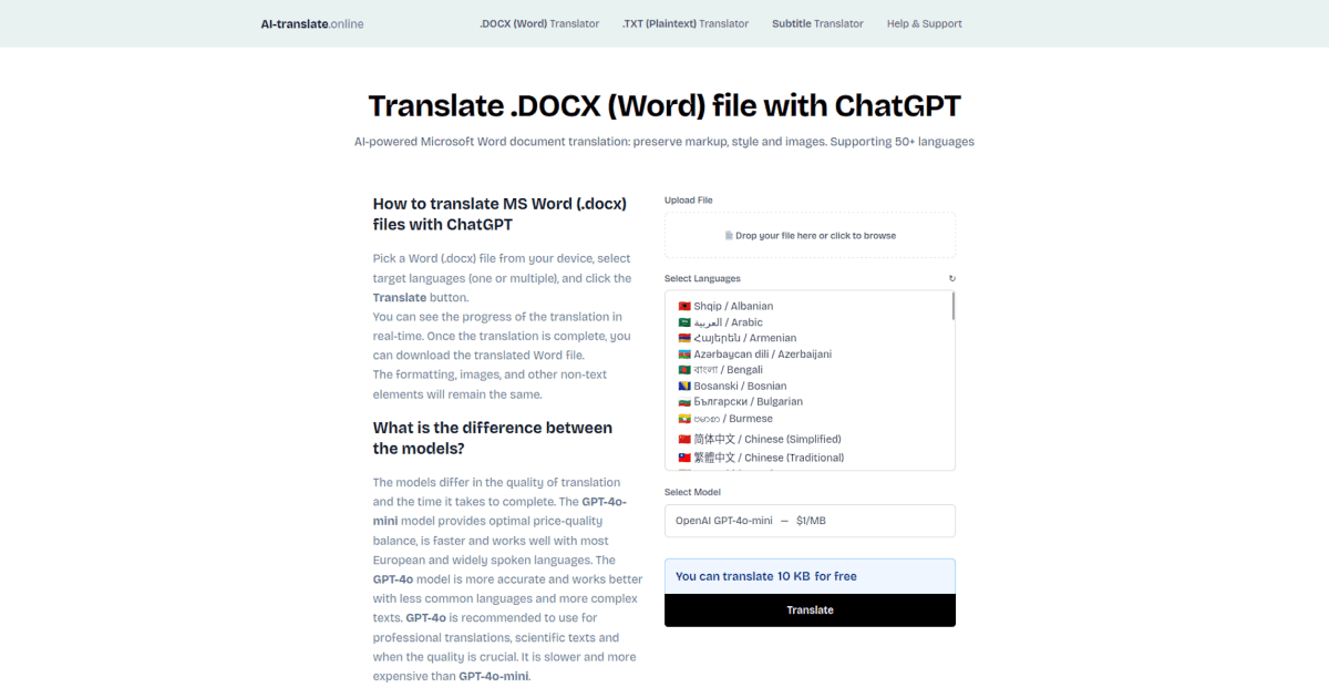 AI-Translate.online screenshot 1