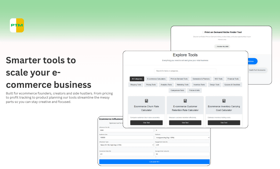 E-commerce Toolsuite screenshot 1