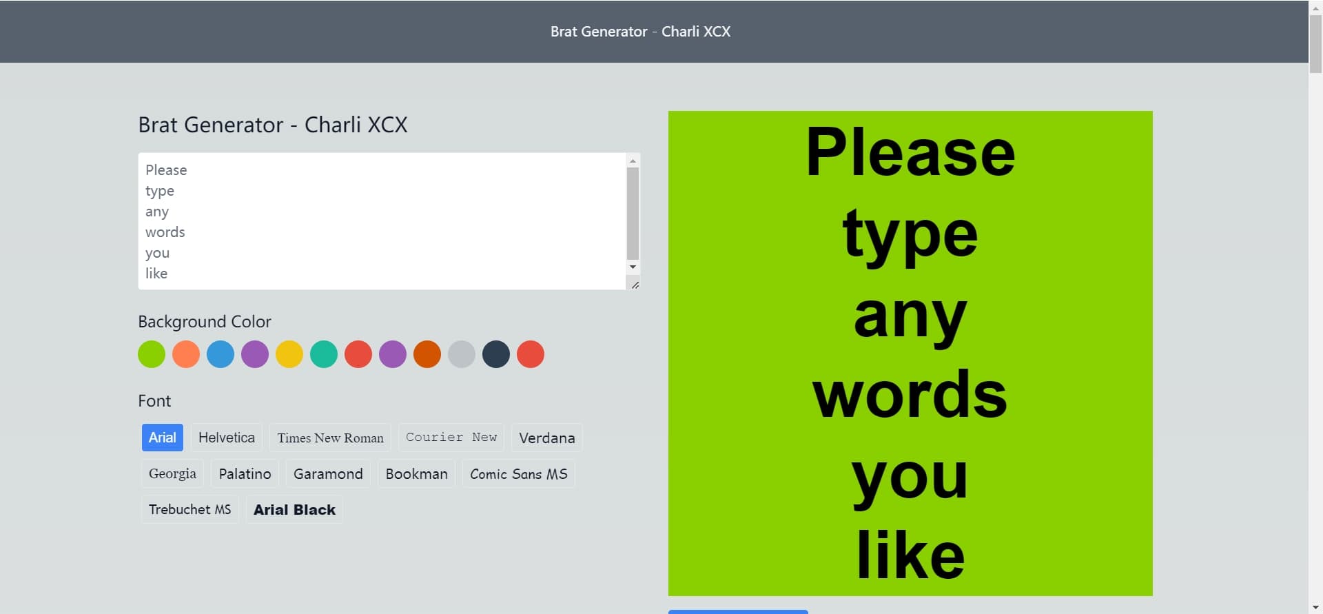 BratGenerator screenshot 1