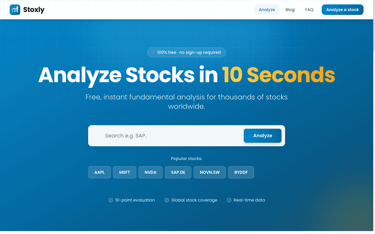 Stoxly screenshot 1