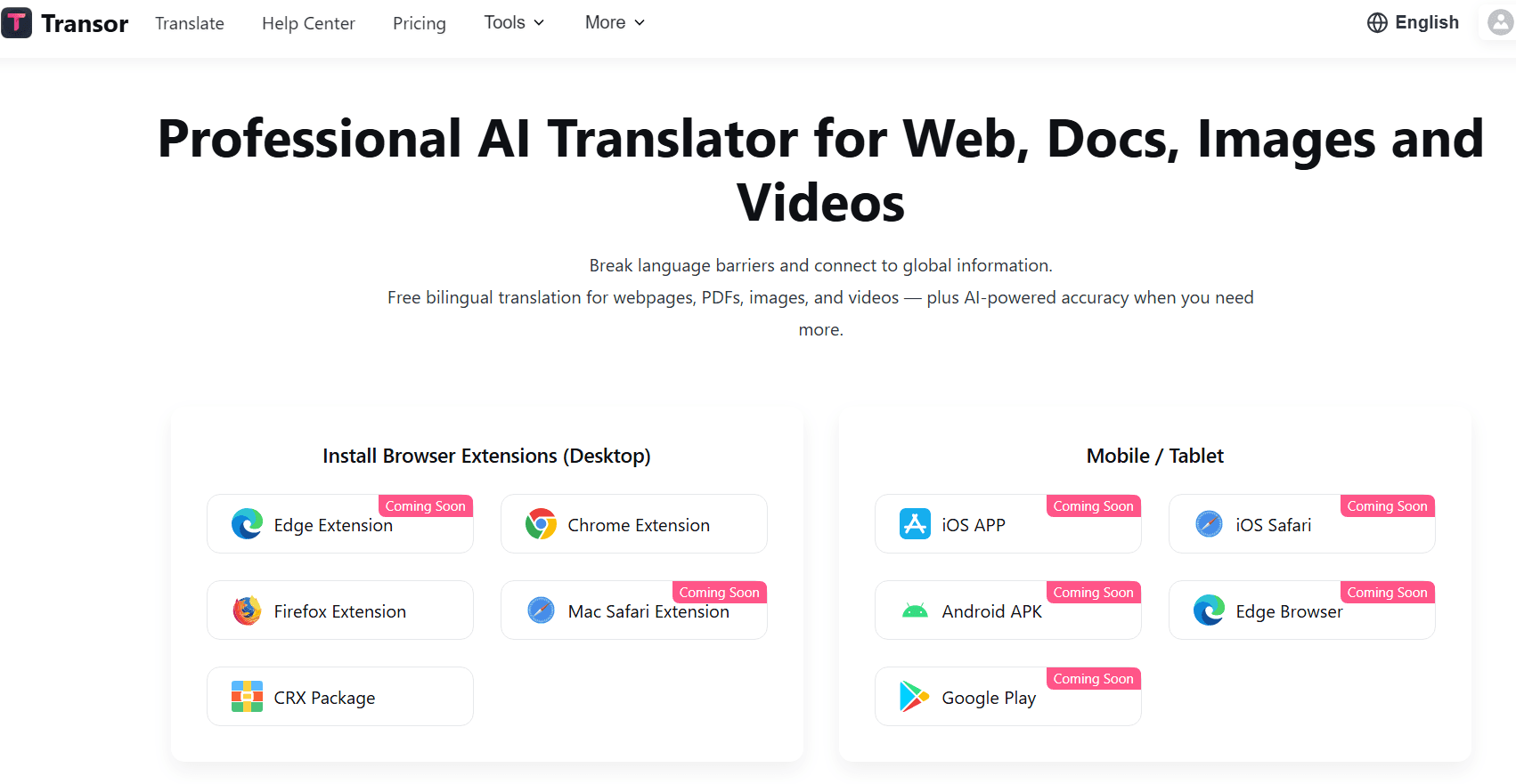 Transor screenshot 1