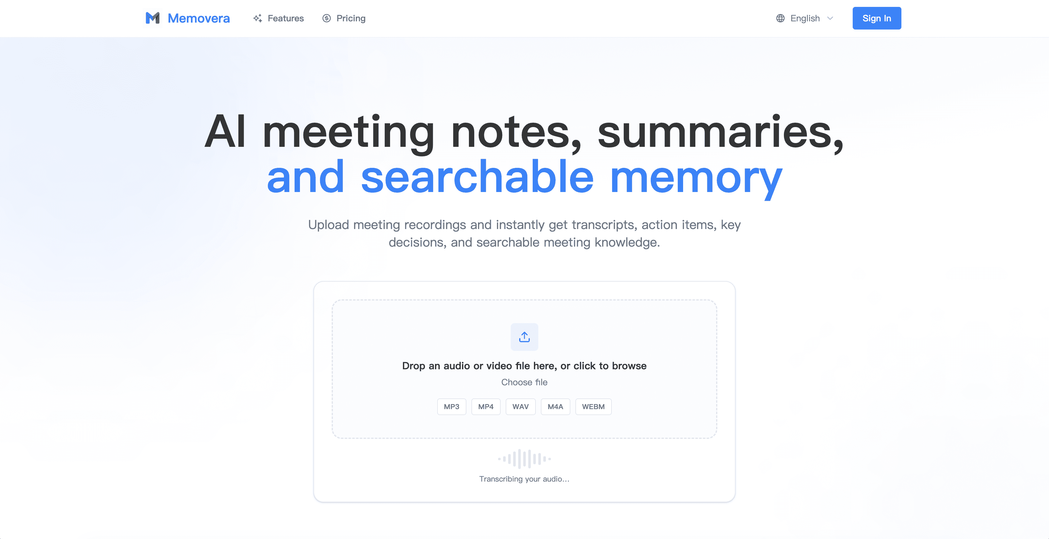 Memovera screenshot 1