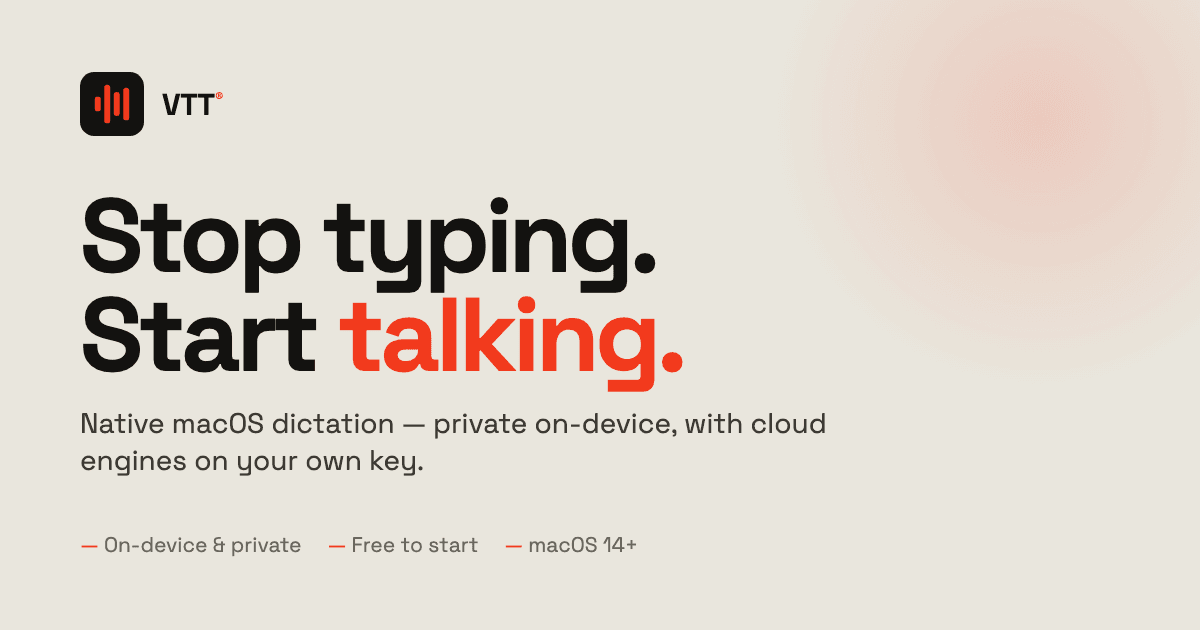 VTT — Voice to Text for Mac screenshot 1