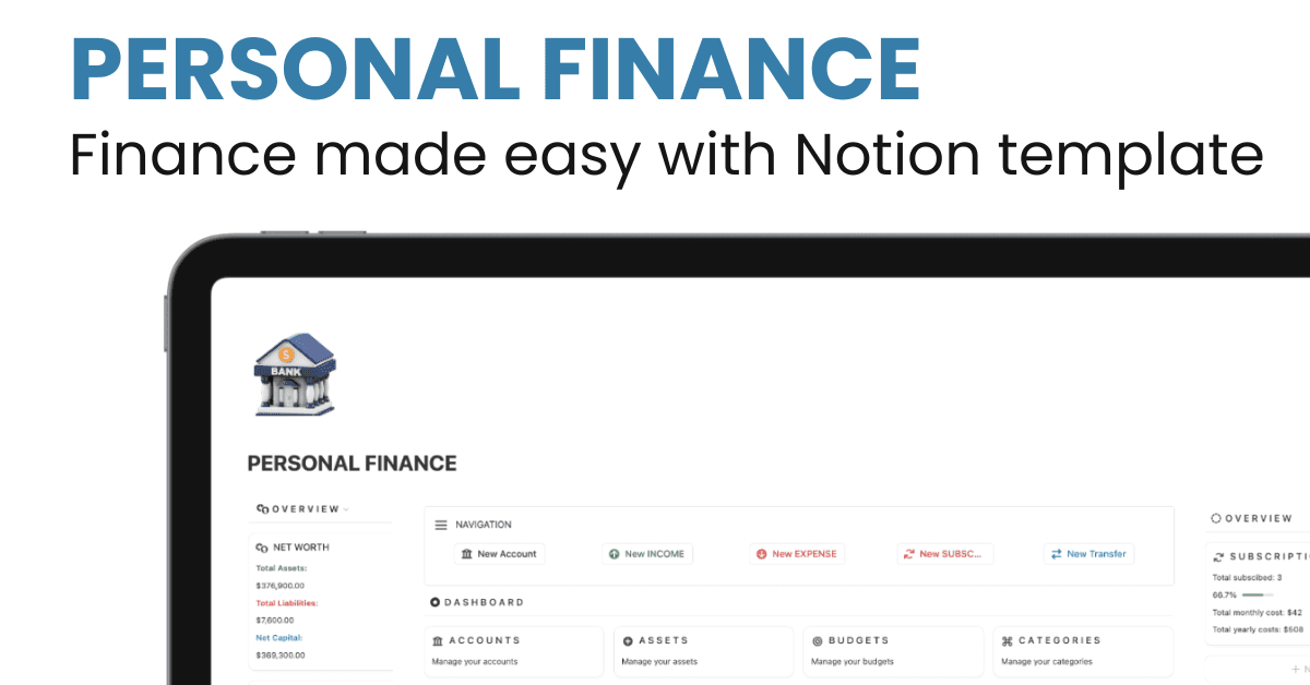 Notion Personal Finance screenshot 1
