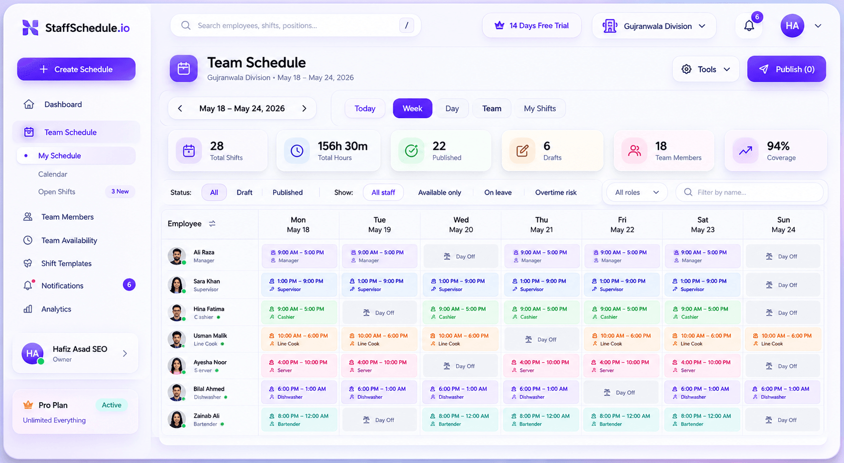  Staff Scheduling  screenshot 1