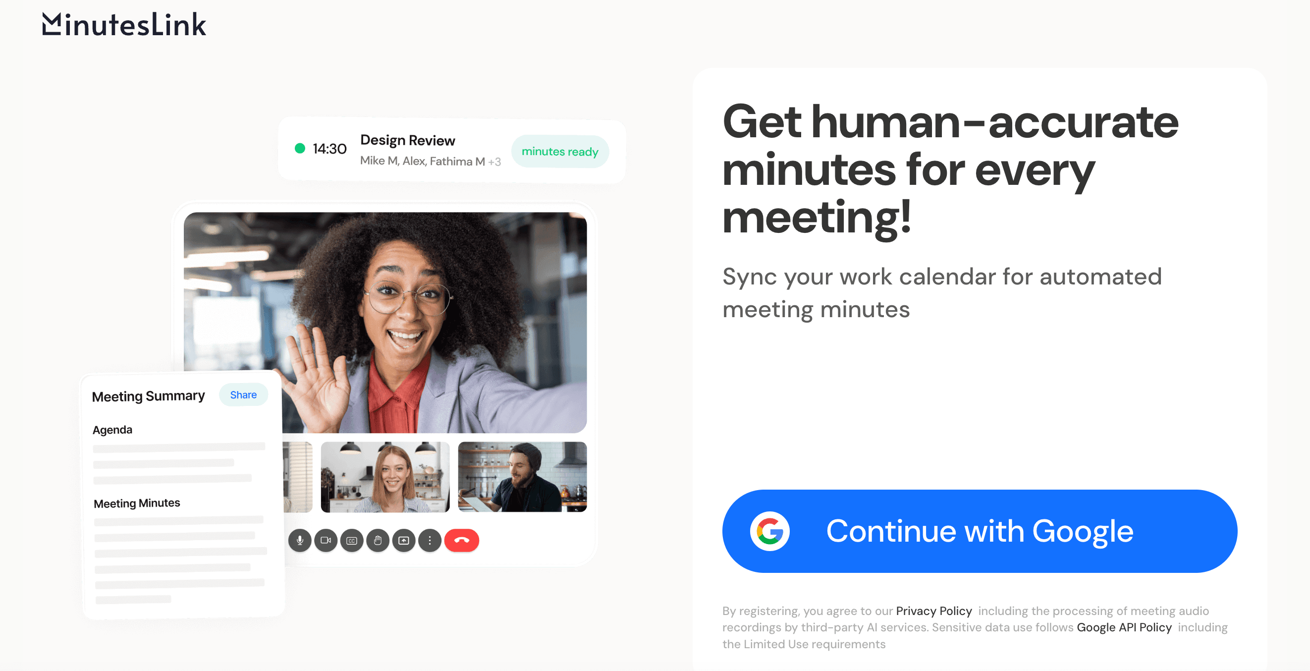 MinutesLink screenshot 1