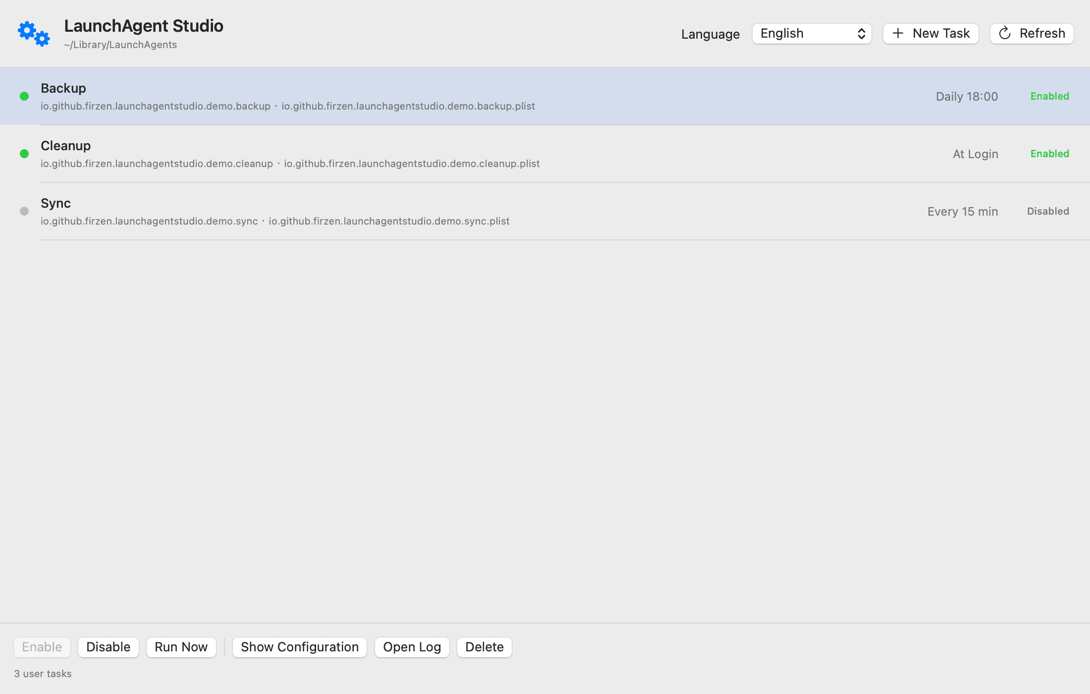 LaunchAgent Studio screenshot 1