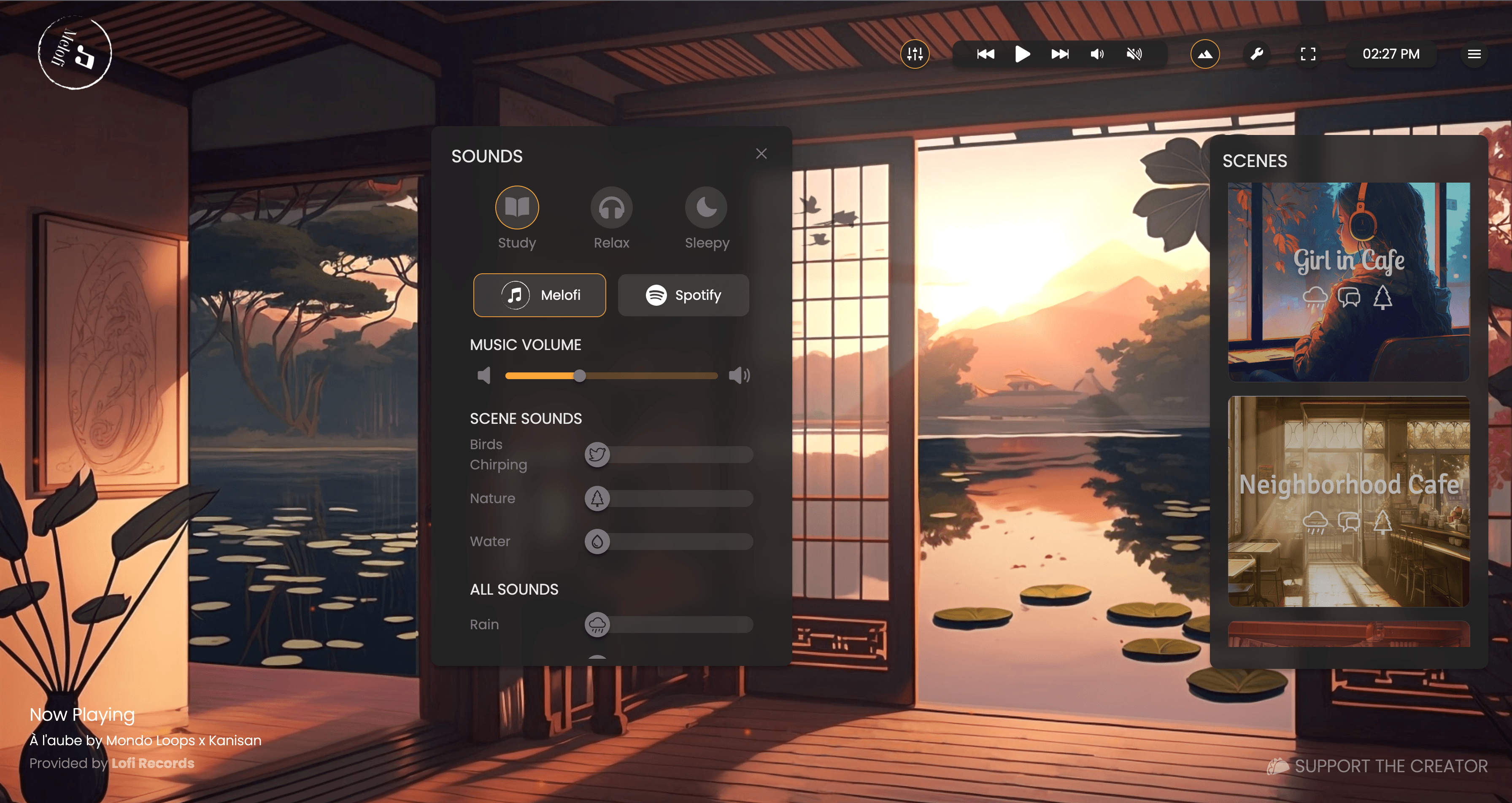 Melofi.app screenshot 1