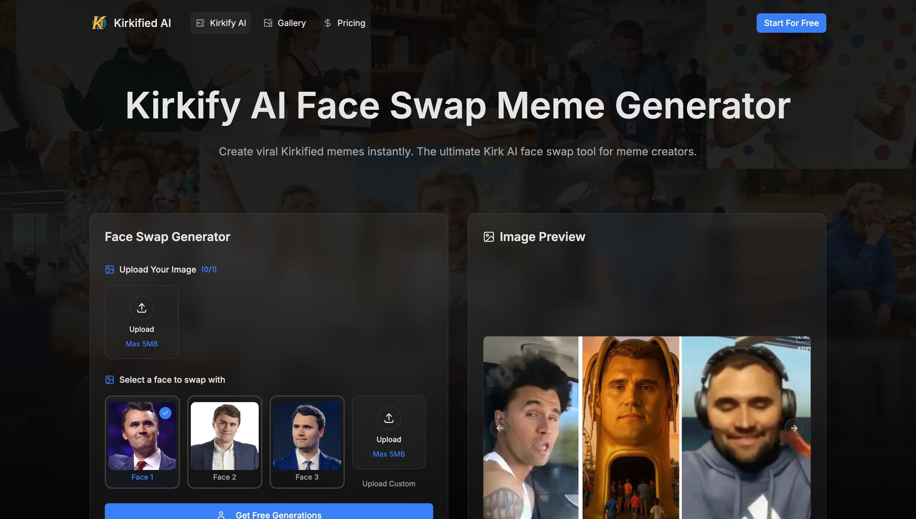 Kirkify screenshot 1