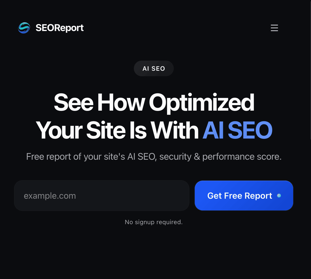 SEOReport screenshot 1
