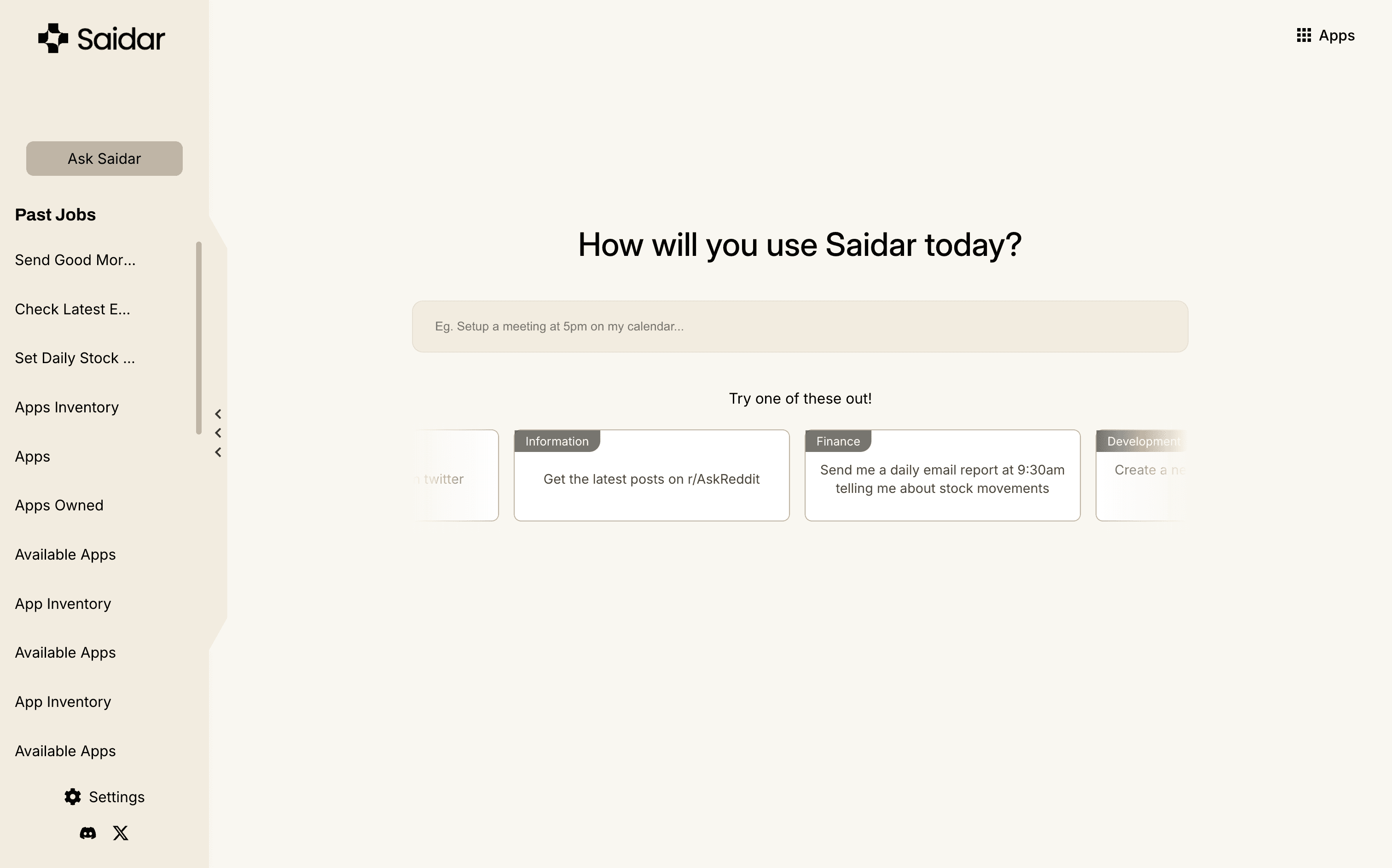 Saidar screenshot 1