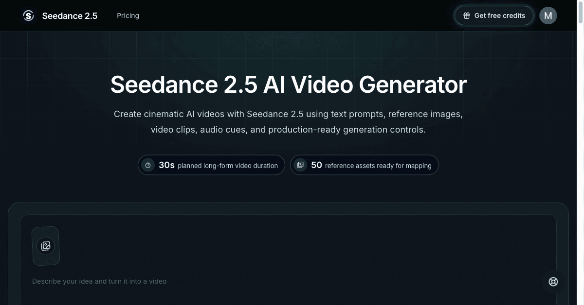 Seedance 2.5 AI Video Generator screenshot 1