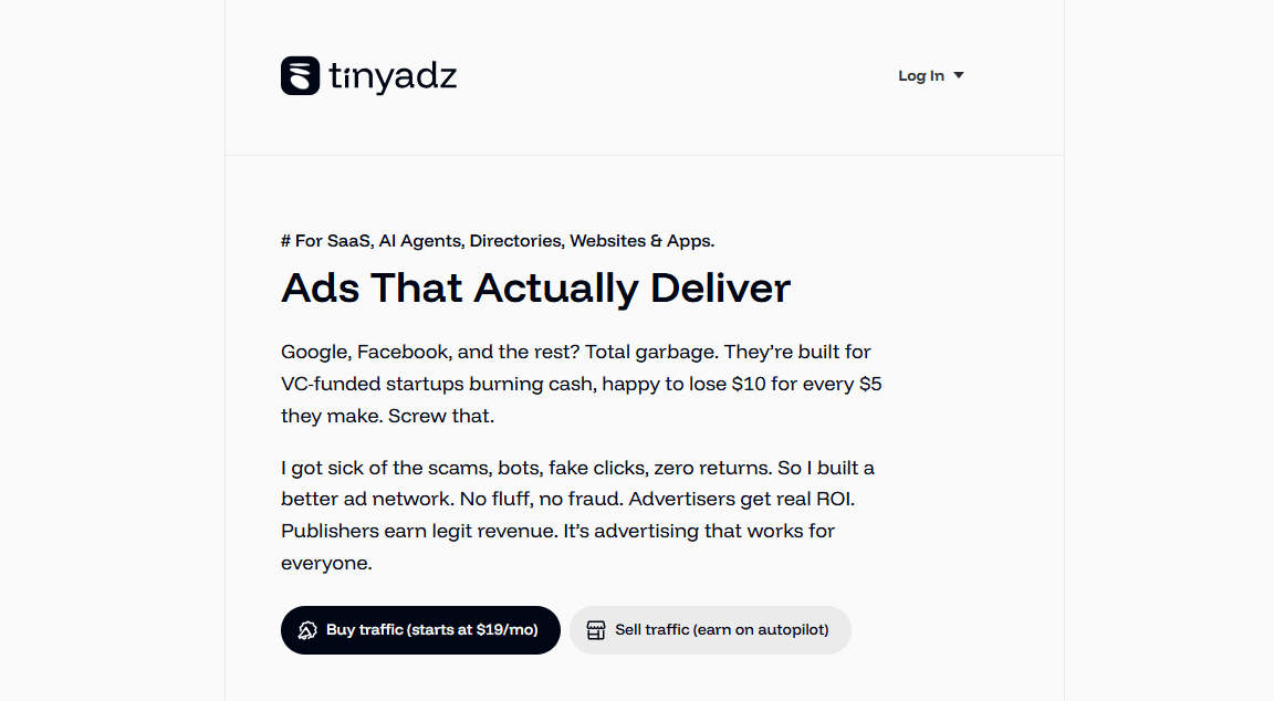 TinyAdz screenshot 1