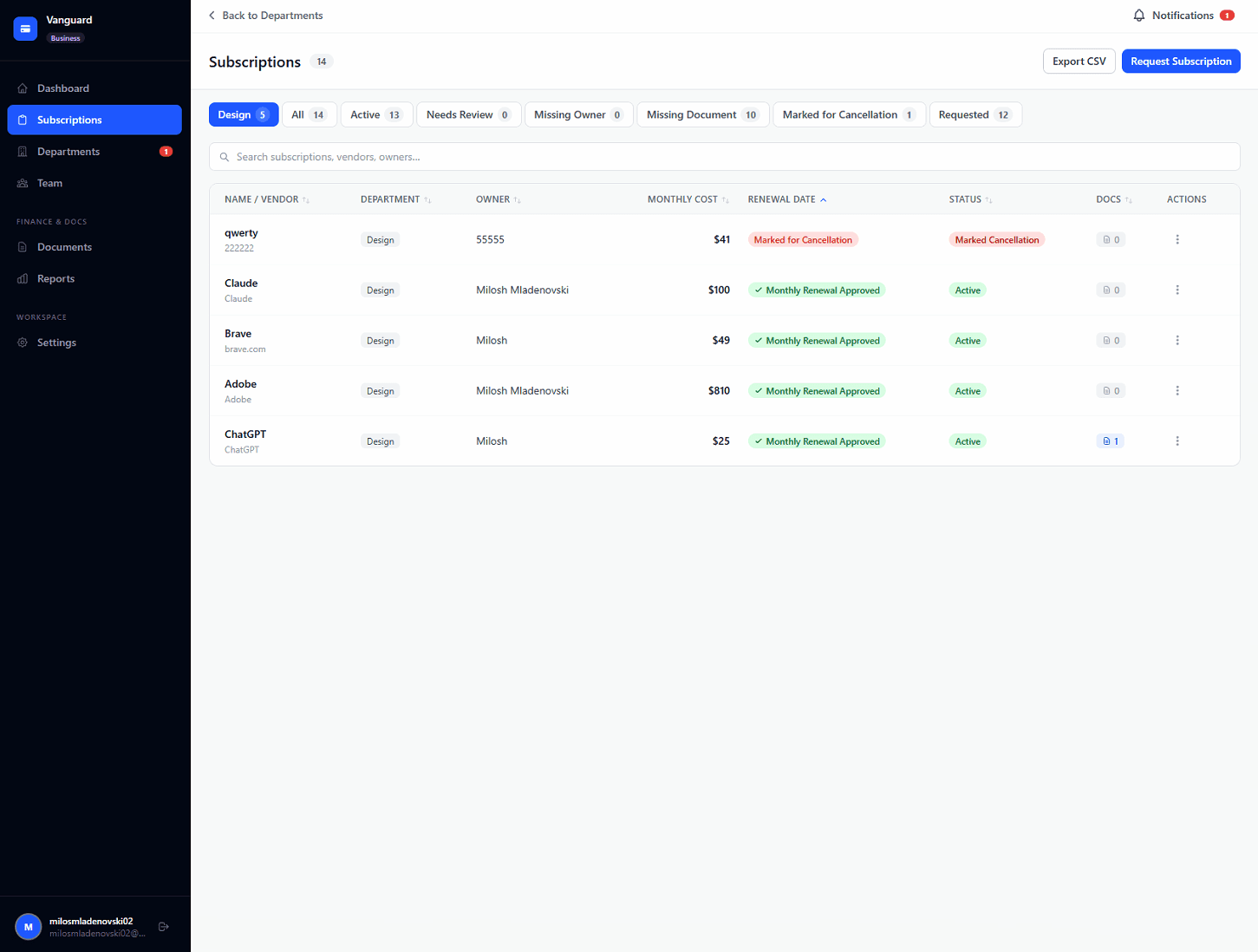 Costloop screenshot 1