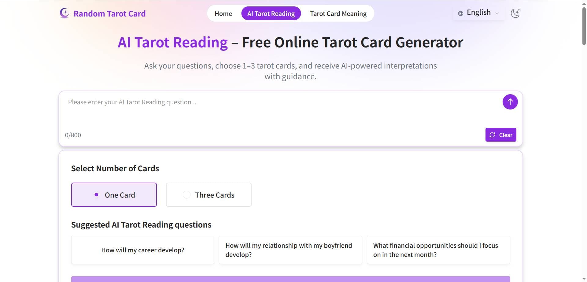 Random Tarot Card screenshot 1