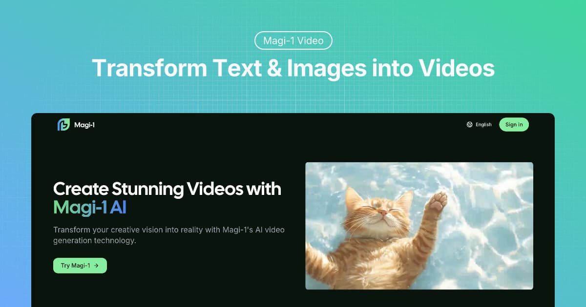 Magi-1 Video screenshot 1