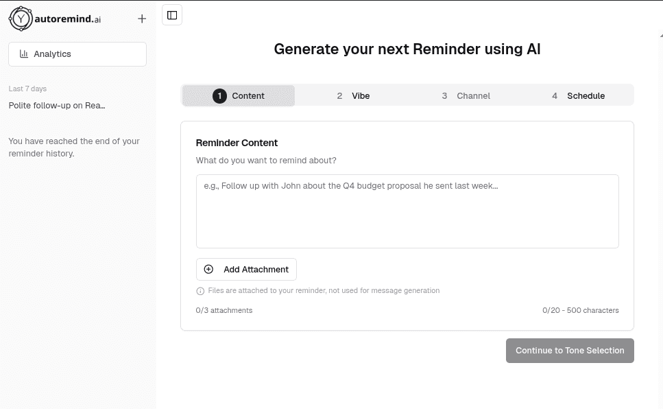 autoremind.ai screenshot 1