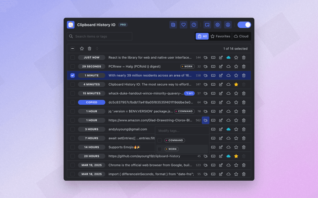 Clipboard History IO screenshot 1