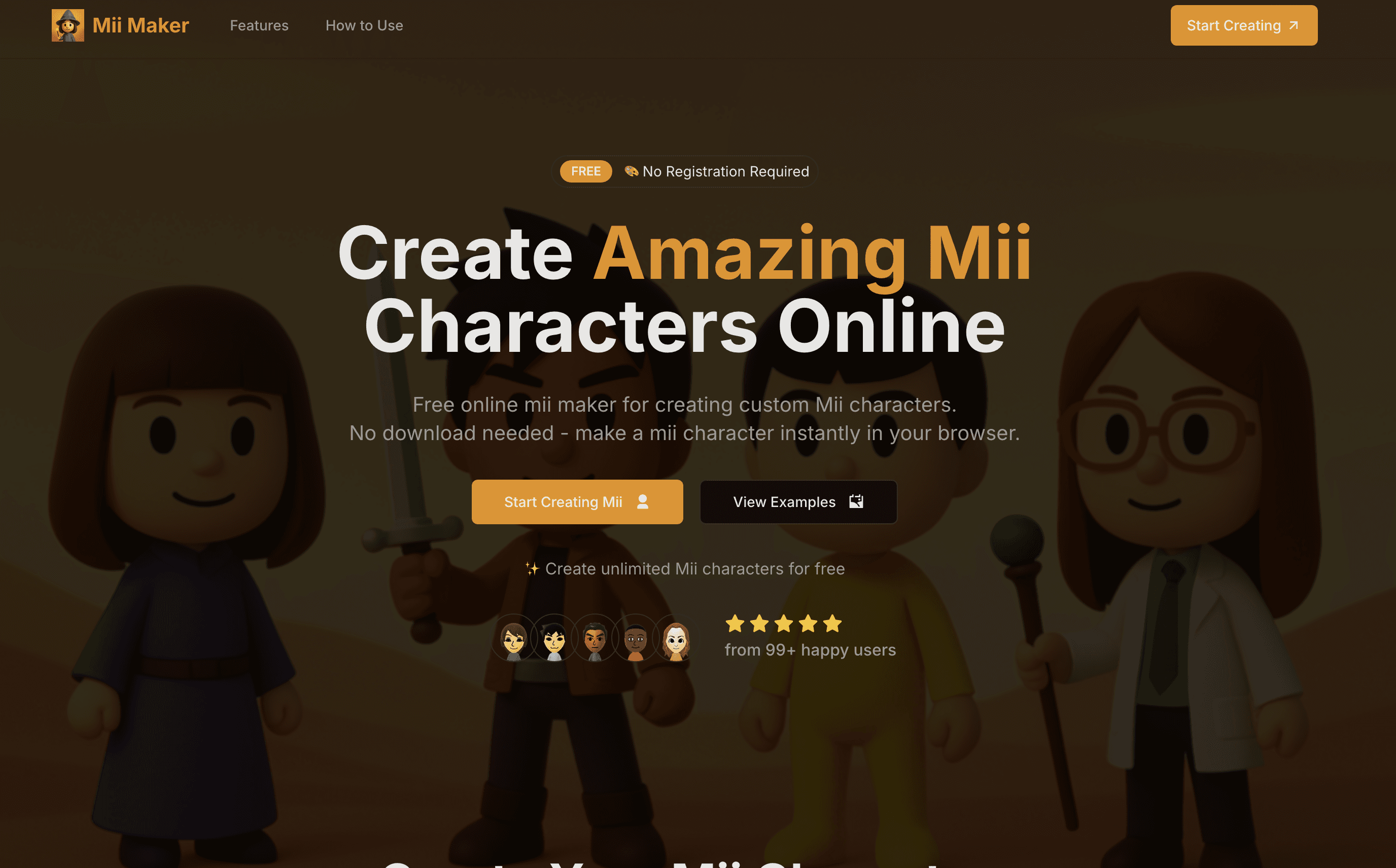 Mii maker screenshot 1