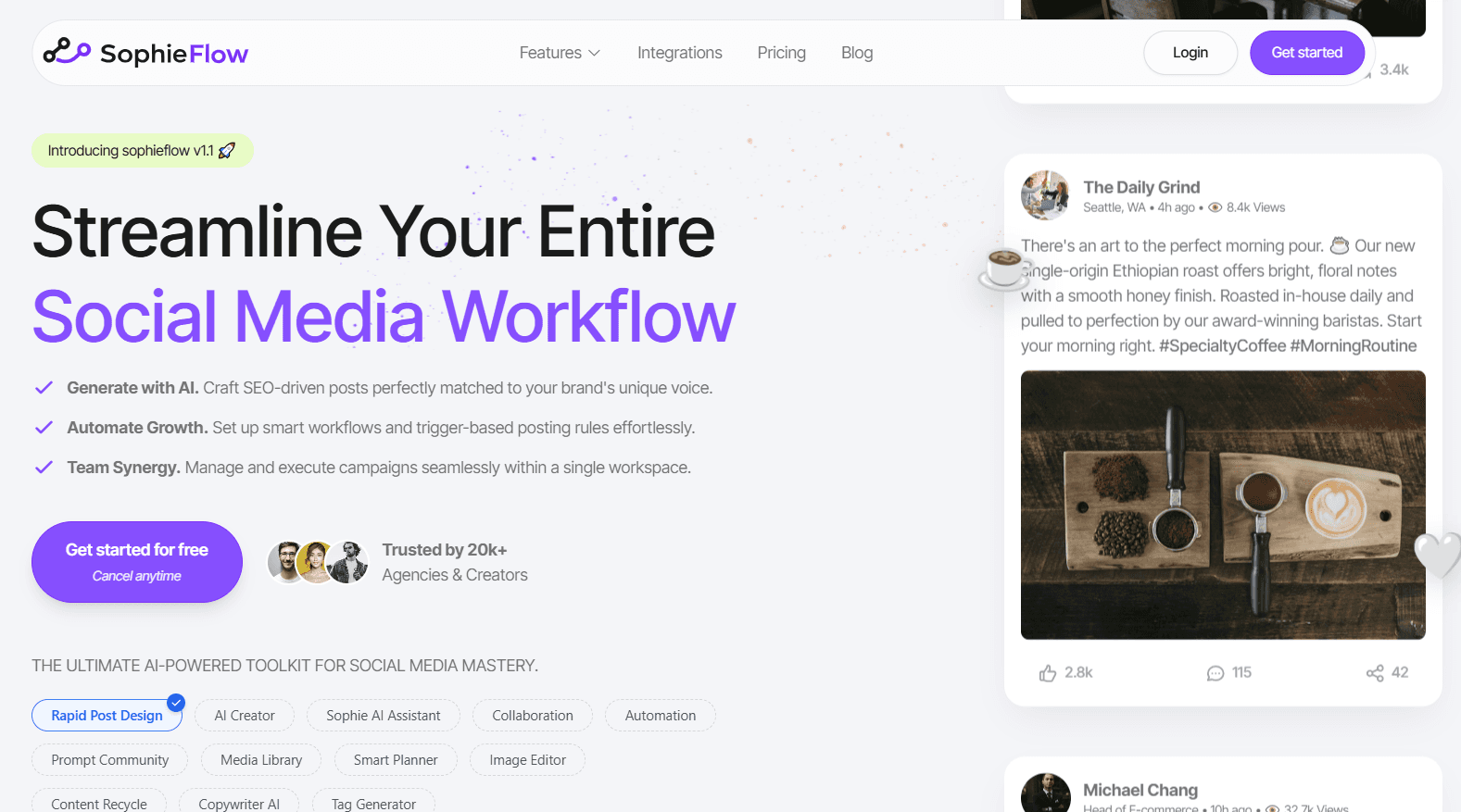 SophieFlow screenshot 1