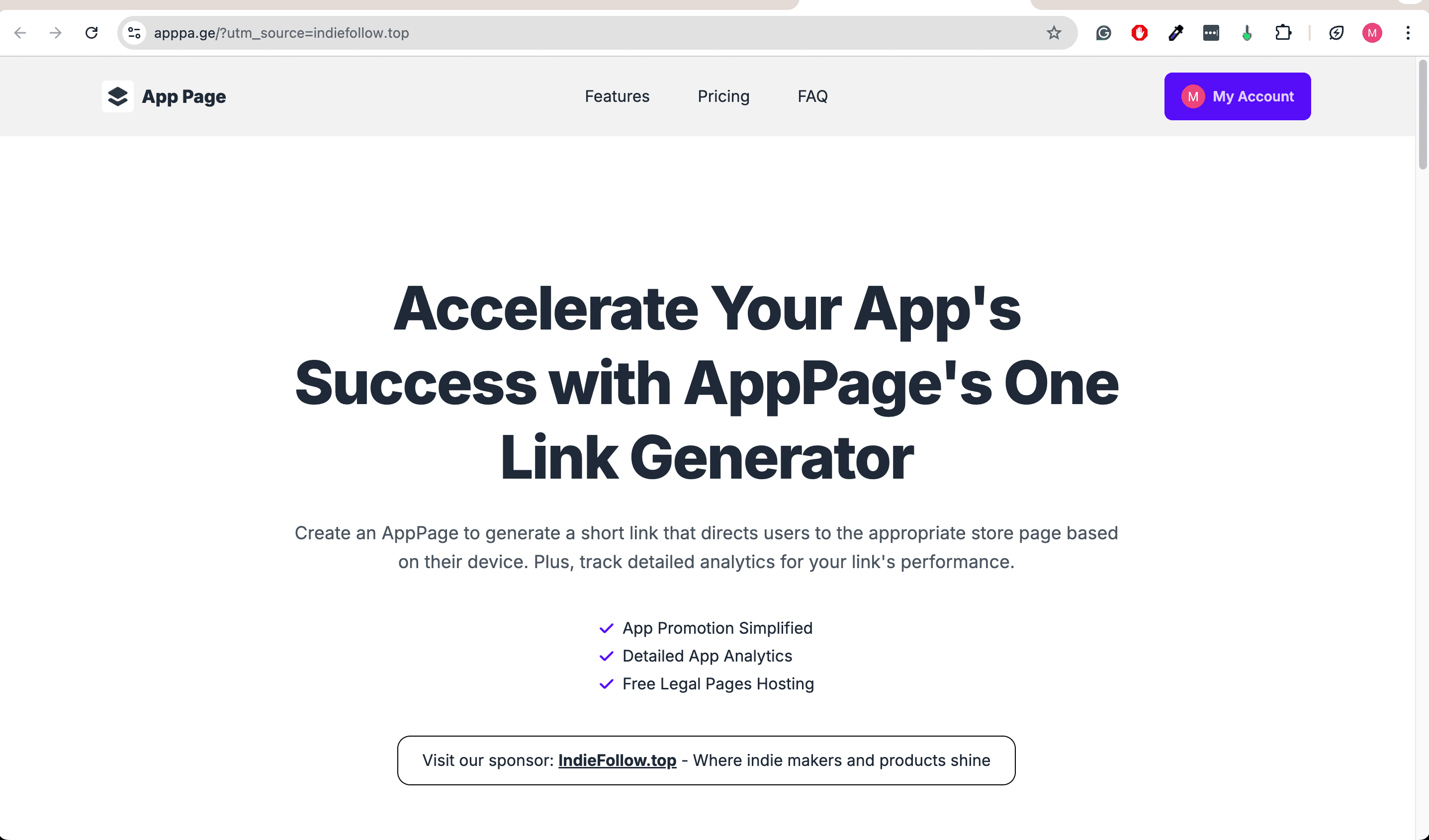 App Page screenshot 1