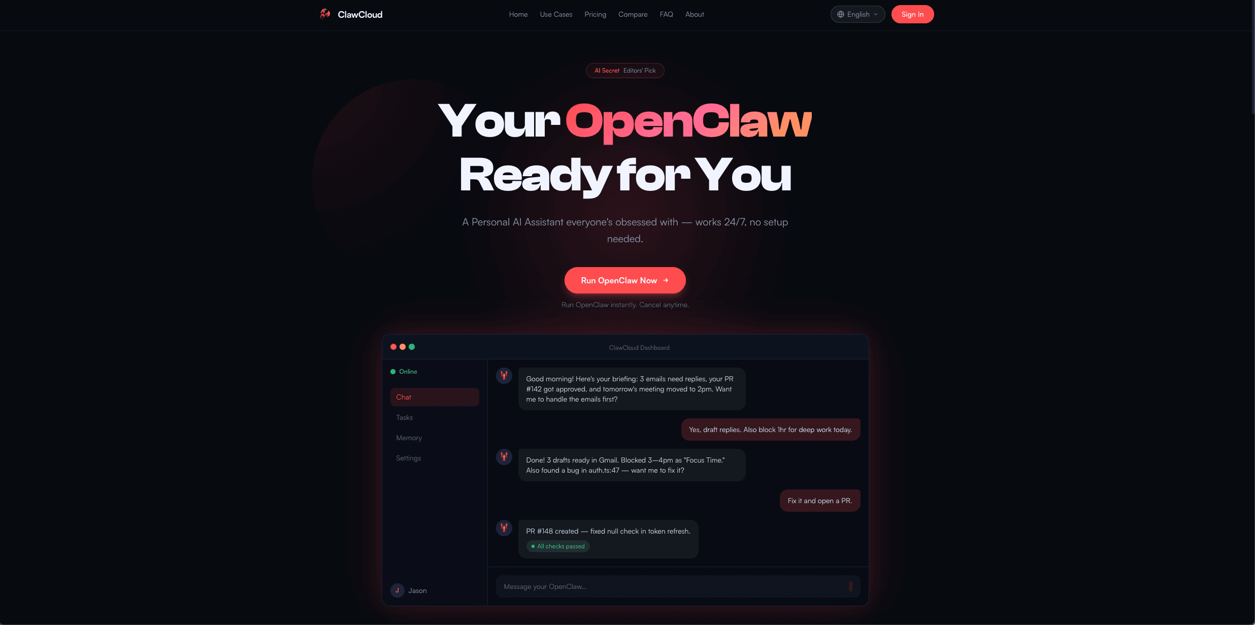 ClawCloud screenshot 1