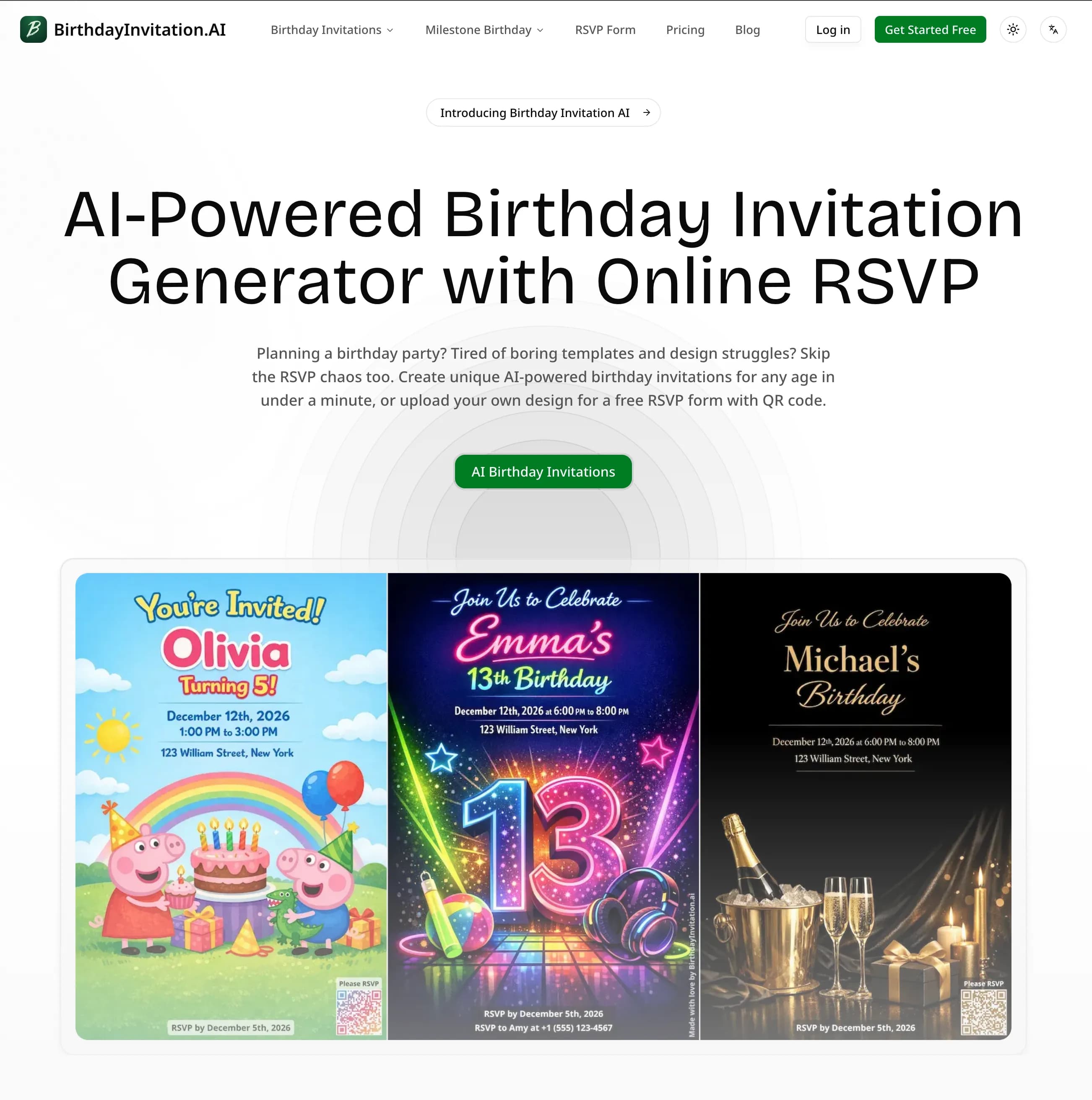 Birthday Invitation AI screenshot 1