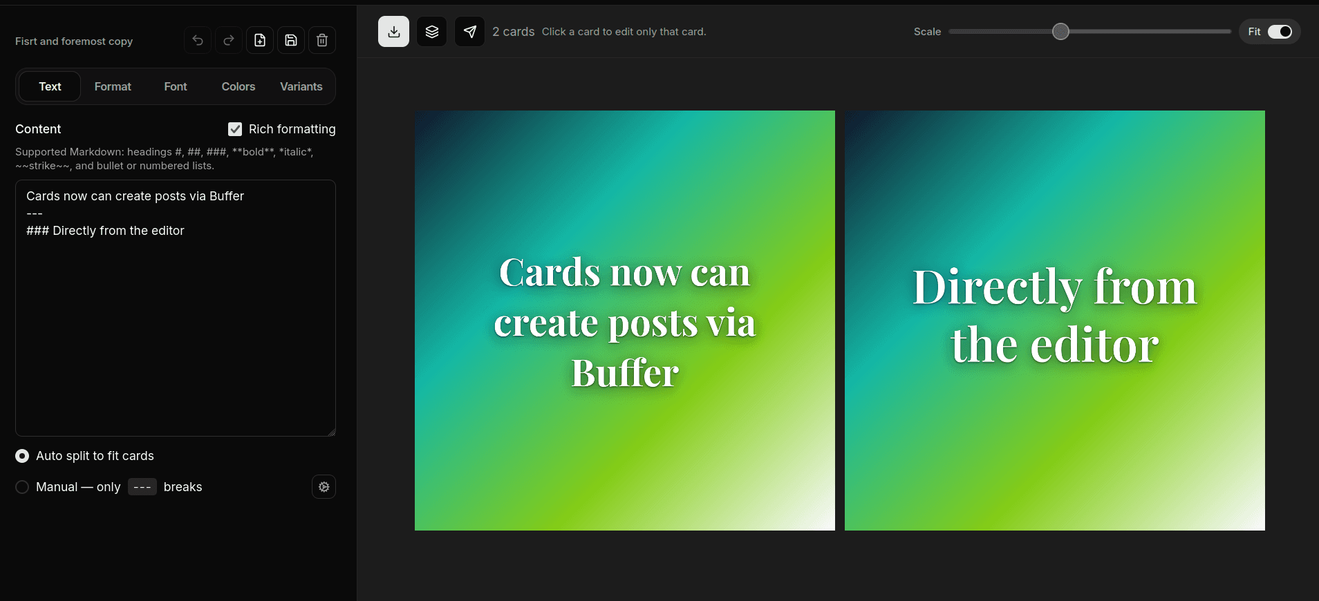 Cards screenshot 1