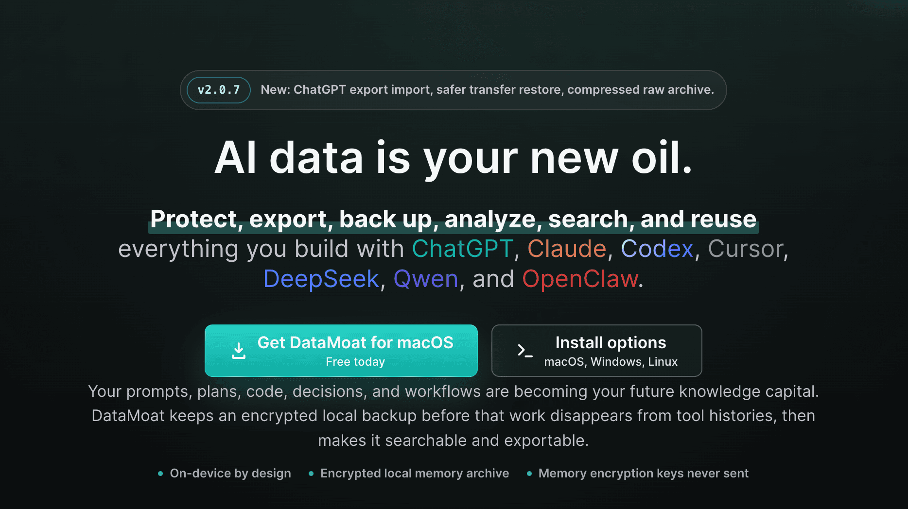 DataMoat screenshot 1