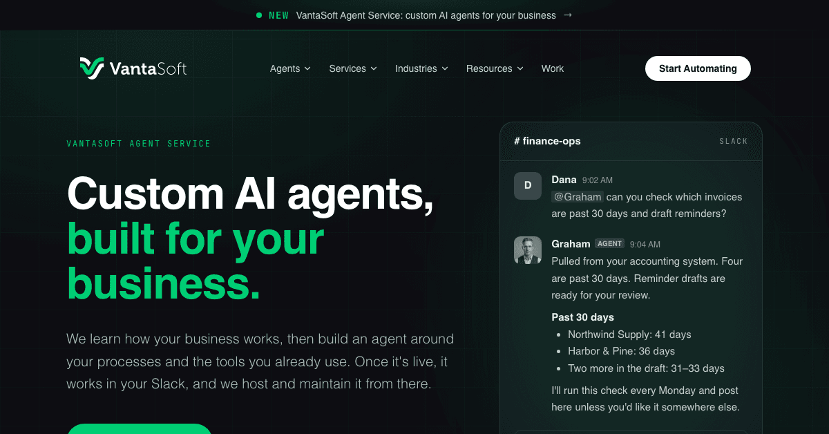 VantaSoft Agent Service screenshot 1