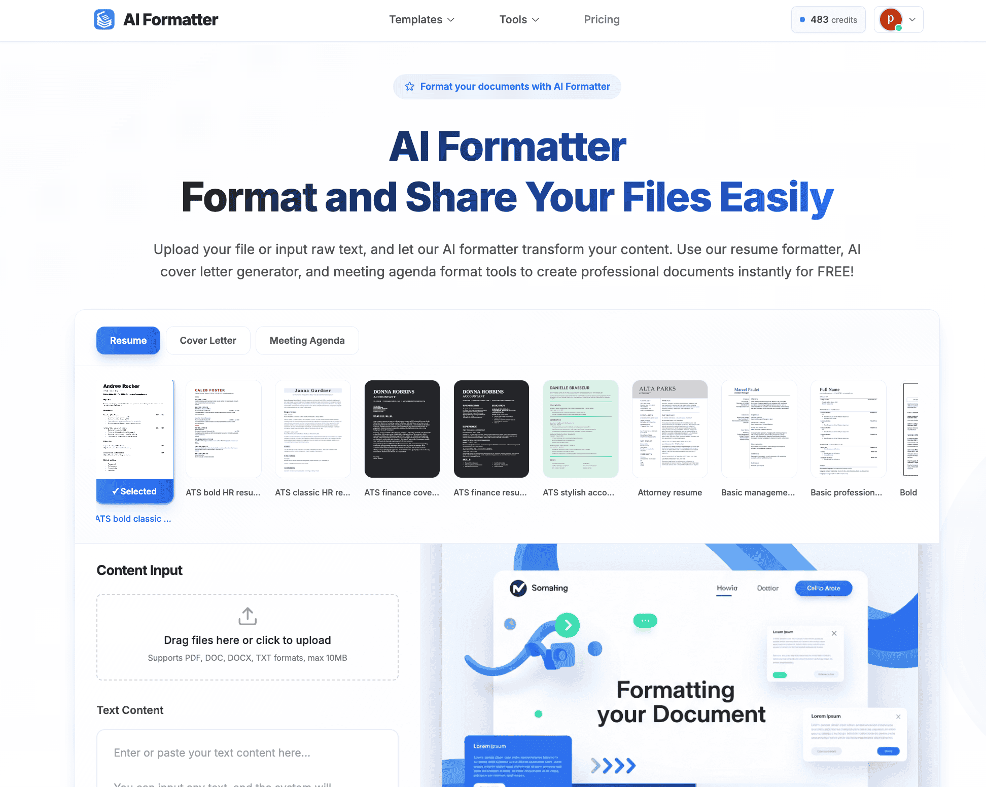 AI Formatter screenshot 1