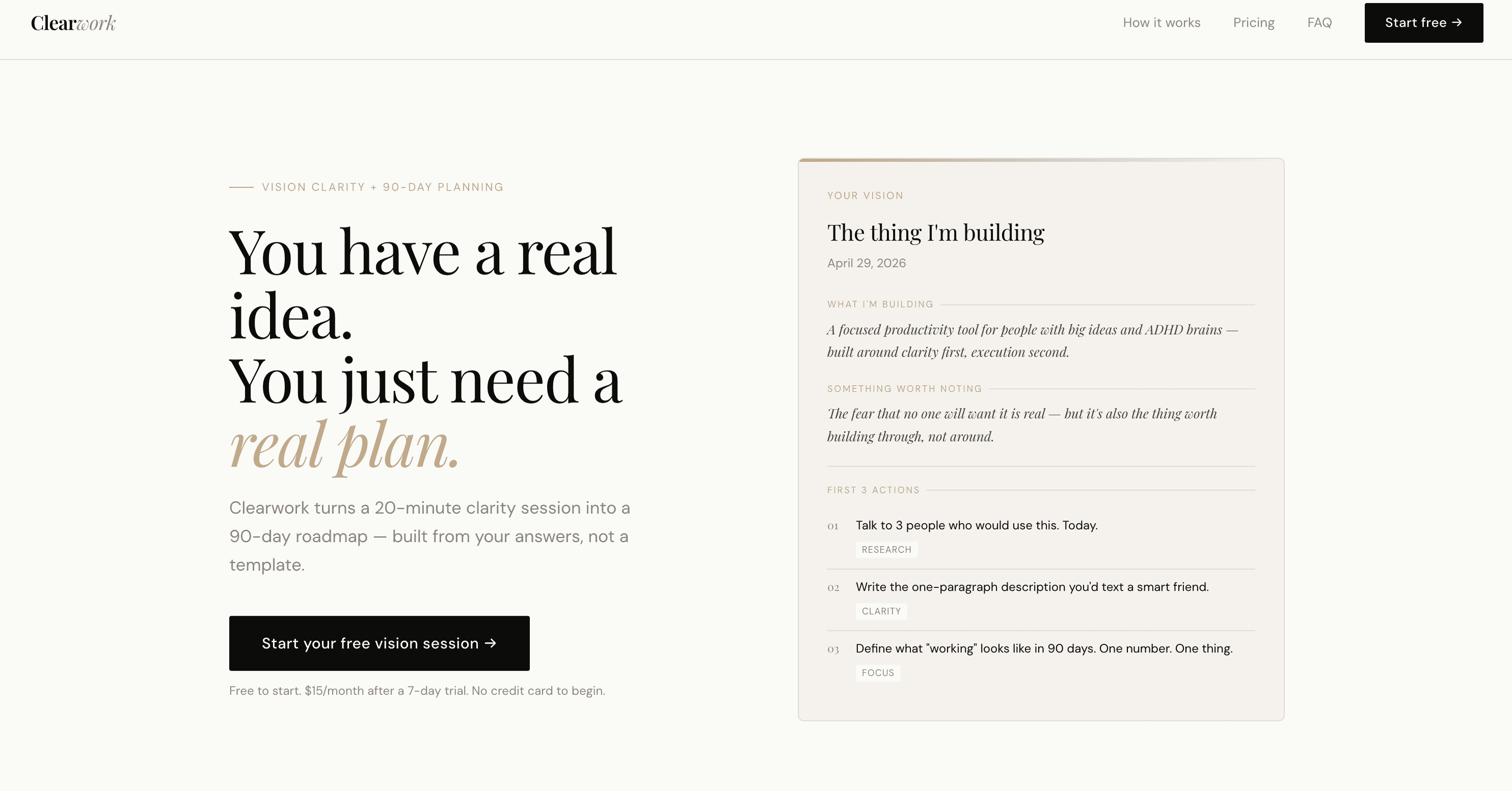Clearwork screenshot 1