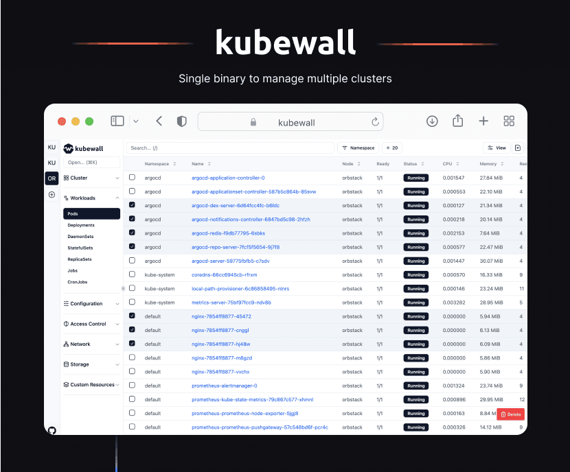 kubewall screenshot 1
