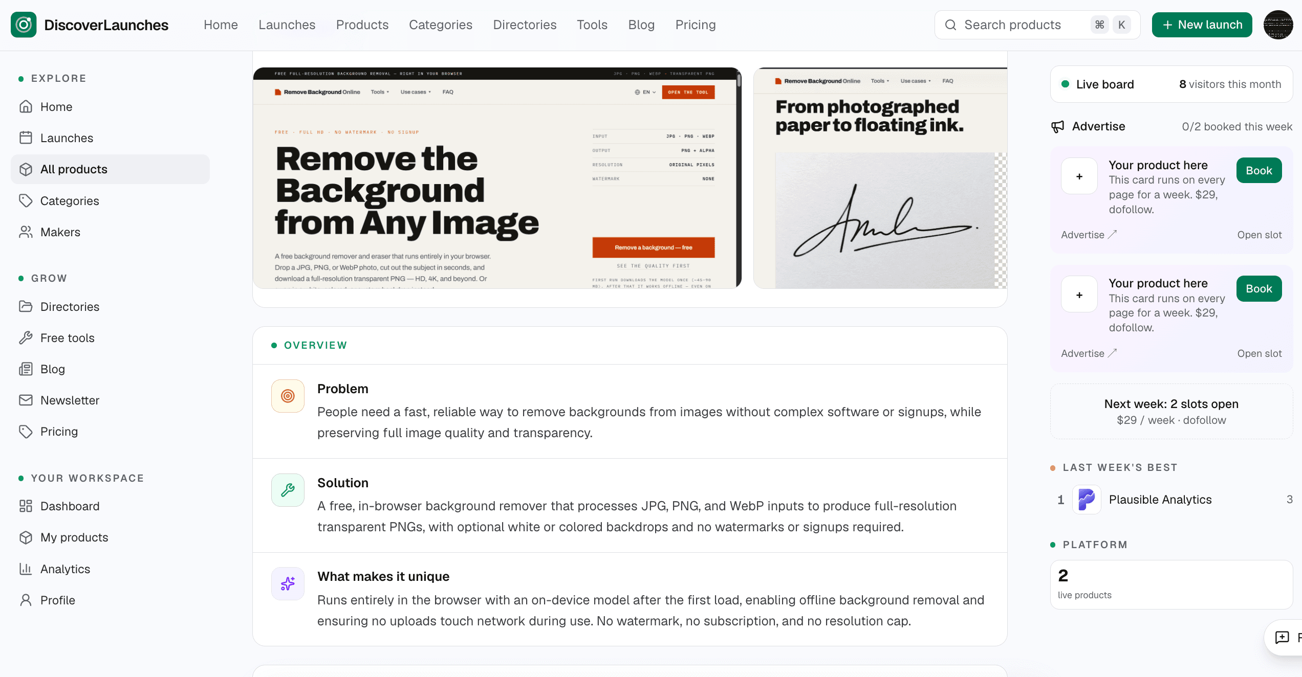 DiscoverLaunches screenshot 1