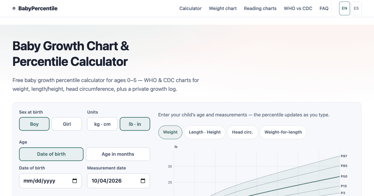 BabyPercentile screenshot 1