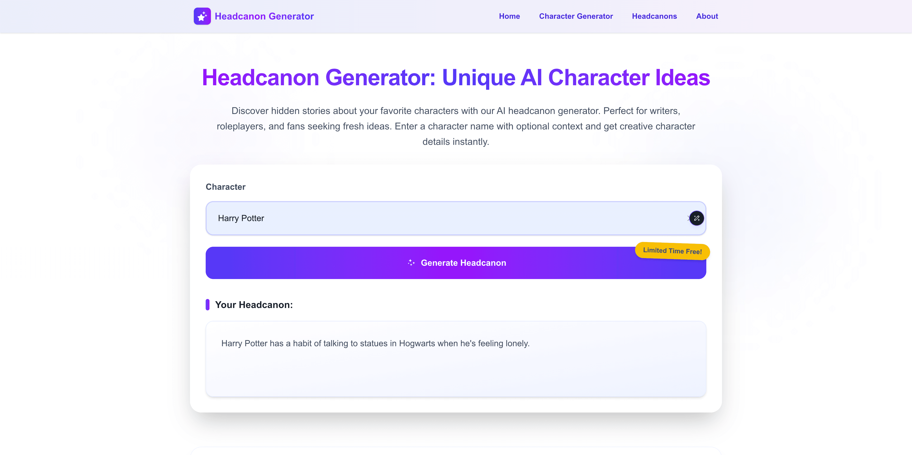 Headcanon Generator screenshot 1