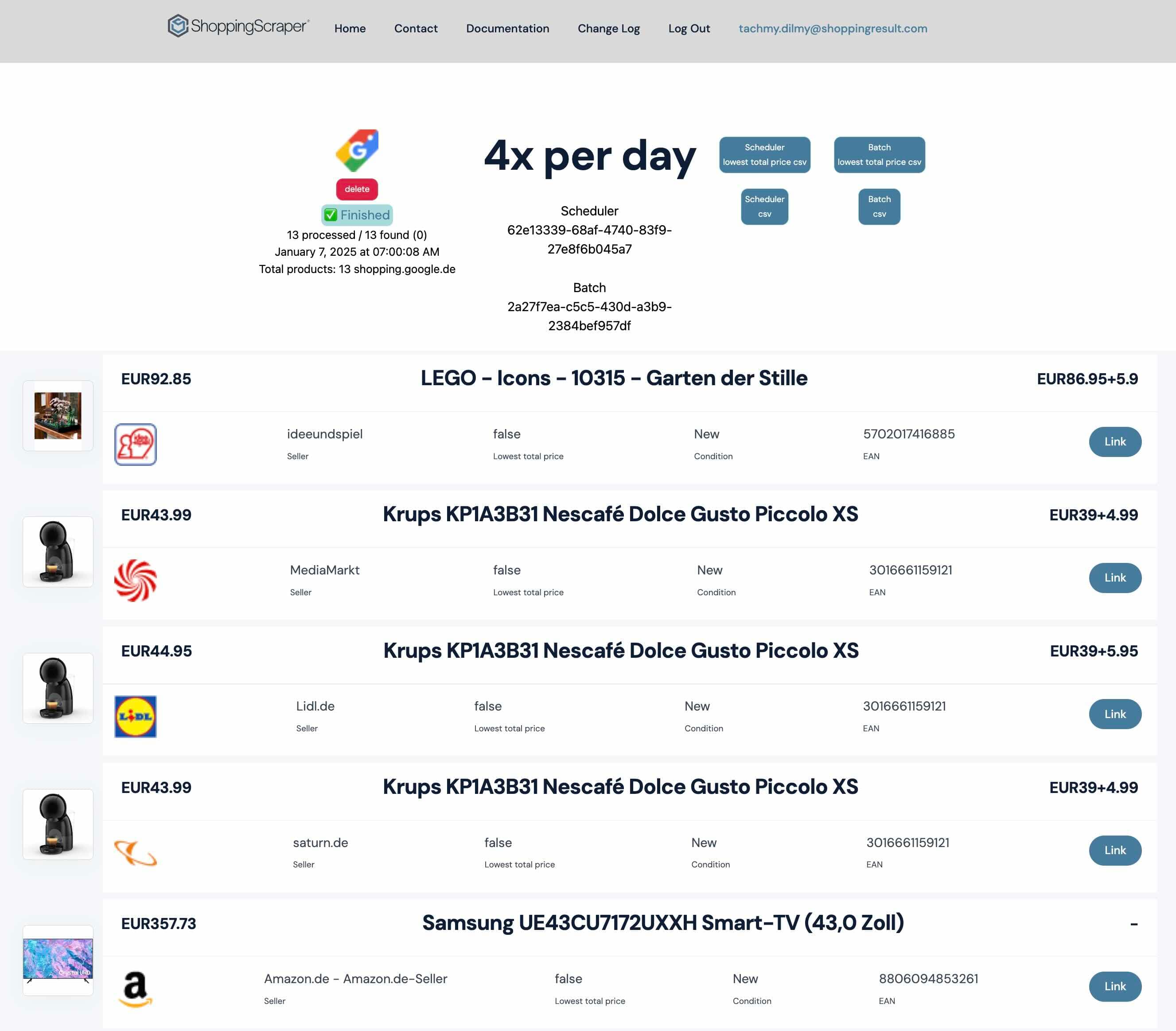 ShoppingScraper screenshot 1