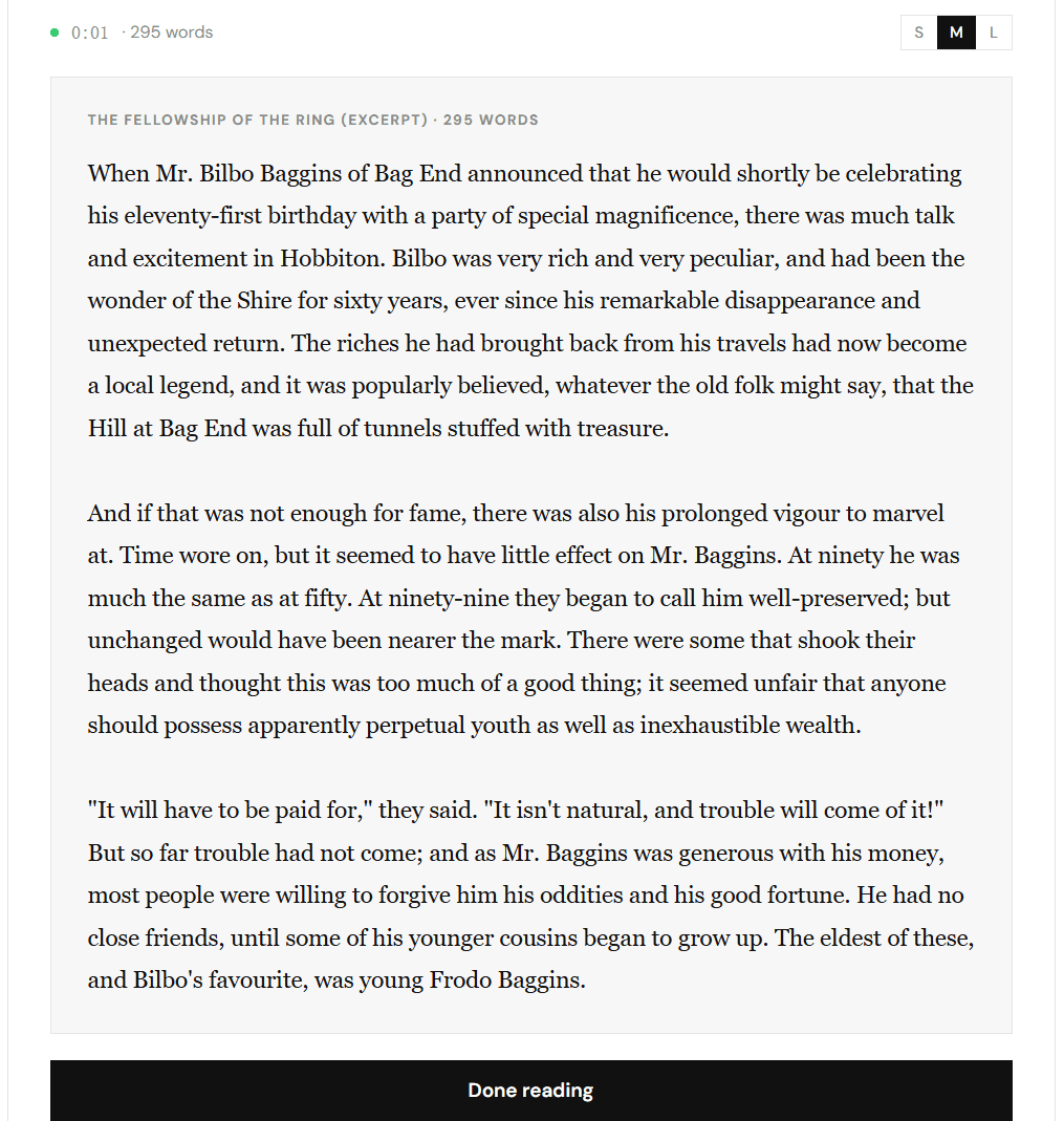 MyReadingSpeed — Reading Speed Calculato screenshot 1