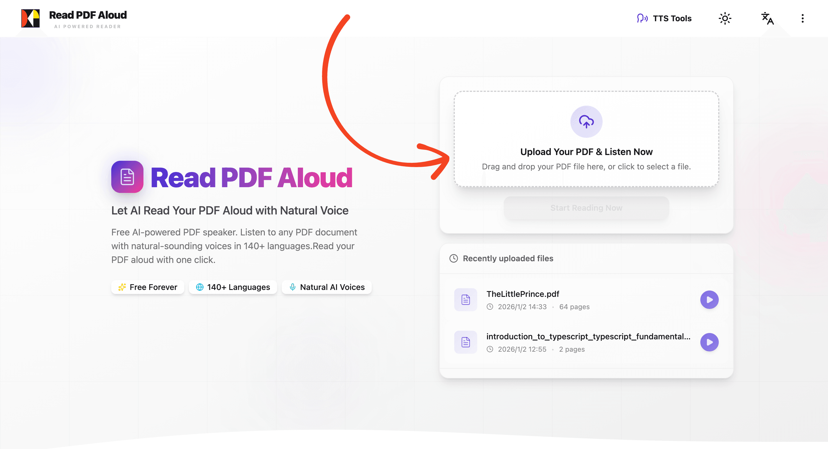 Read PDF Aloud screenshot 1