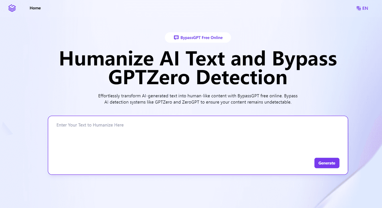 BypassGPT.co: Free AI Text Humanizer screenshot 1