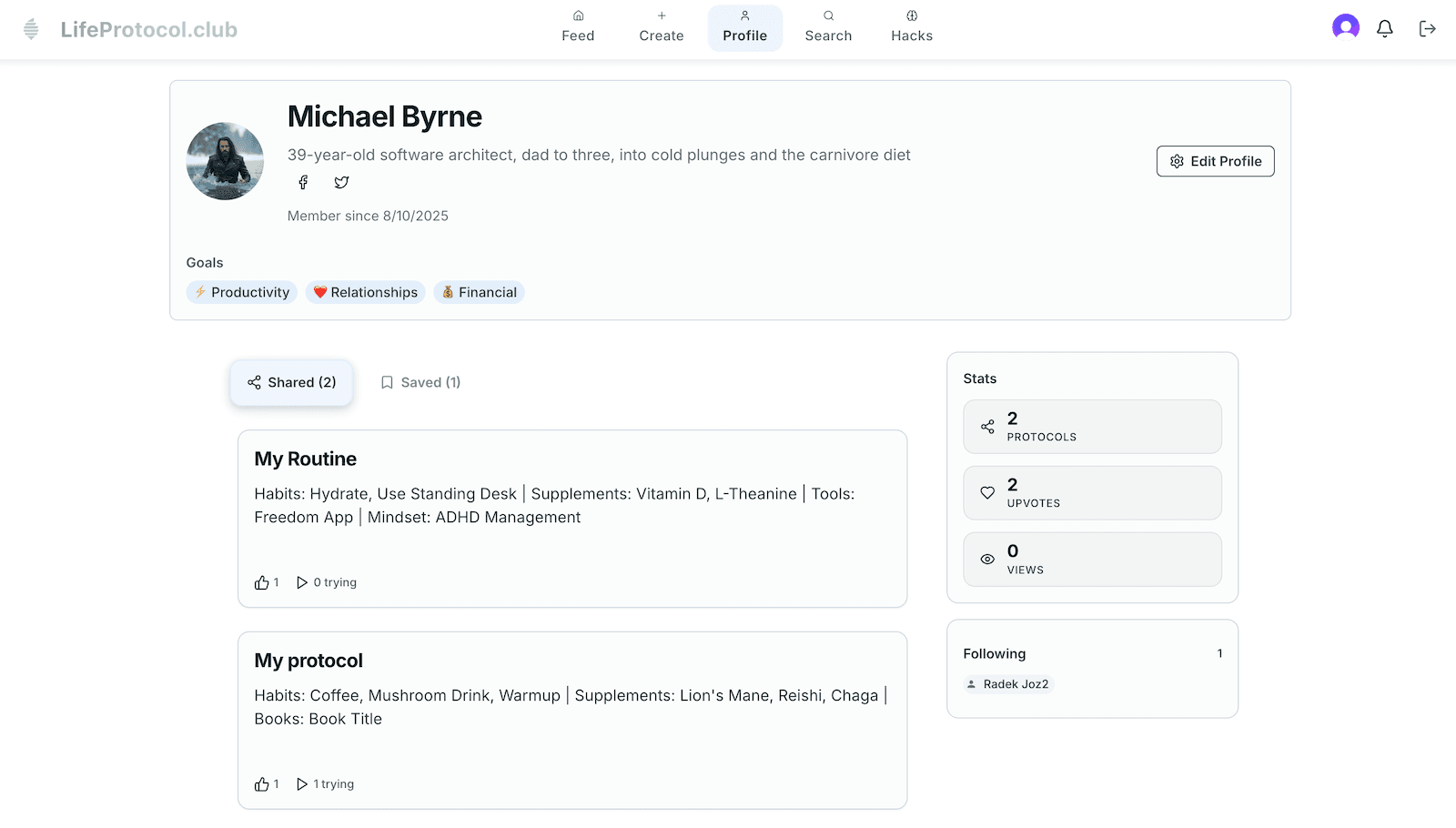 LifeProtocol.club screenshot 1