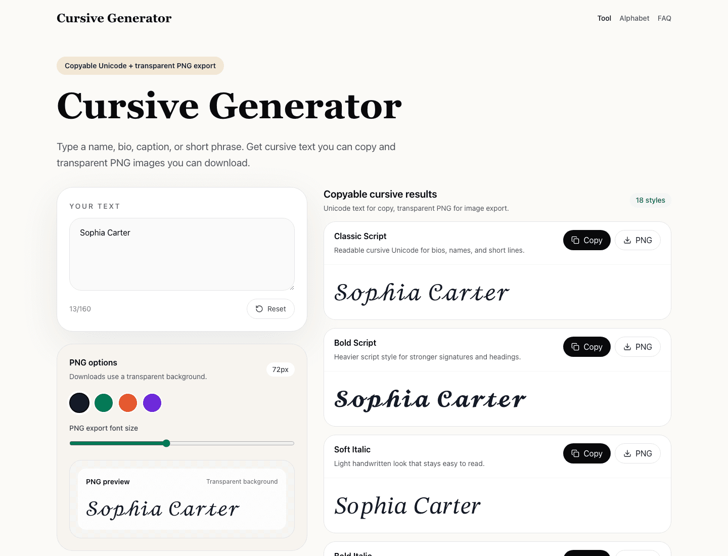 Cursive Generator screenshot 1