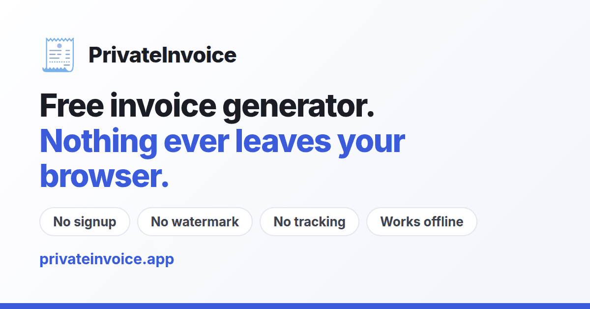 PrivateInvoice screenshot 1