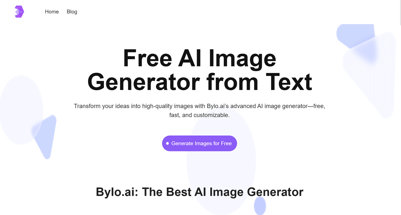 Bylo.ai: Free AI Image Generator screenshot 1