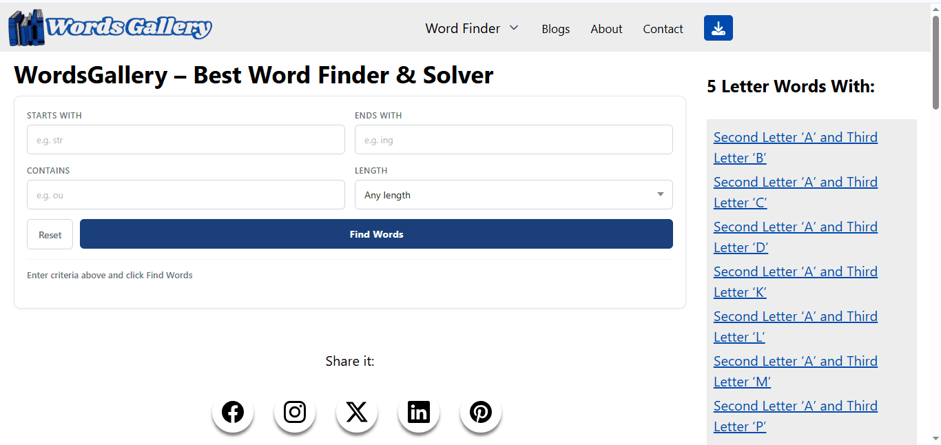 Words Gallery screenshot 1