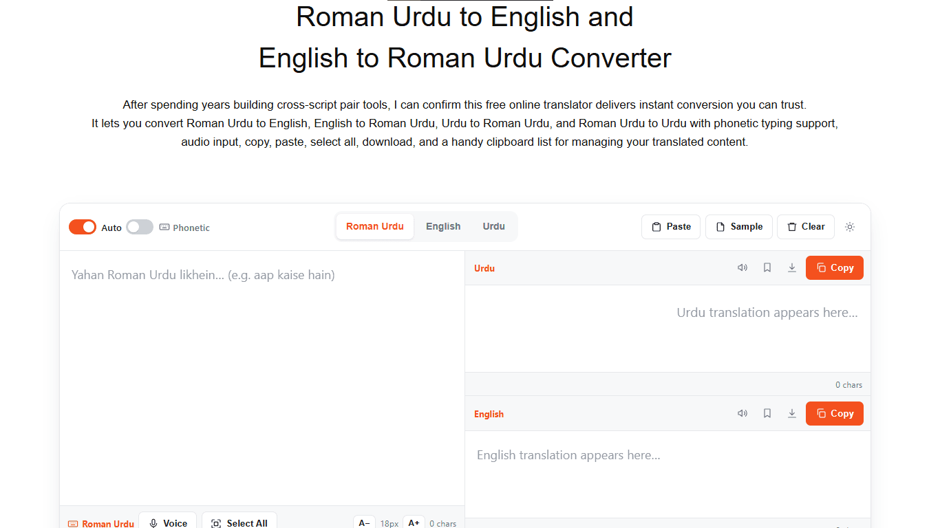 Roman Urdu to English Converter Foreign screenshot 1