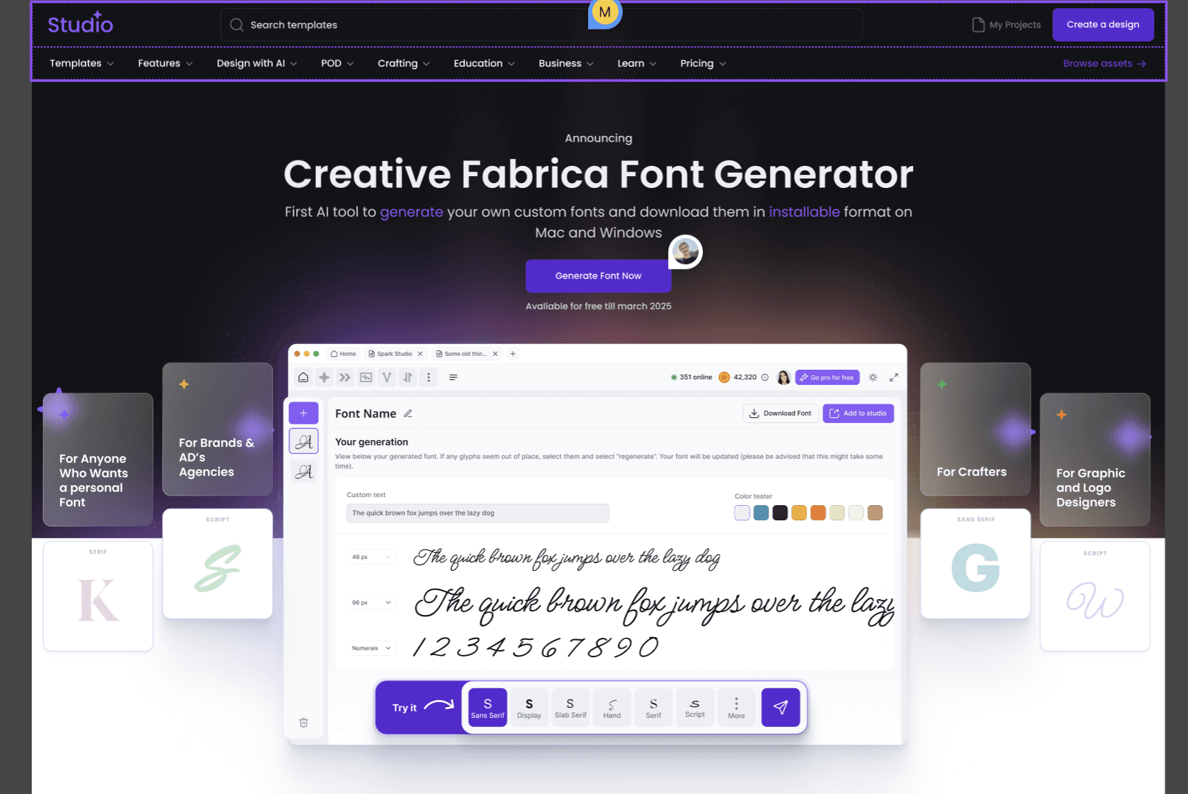 Creative Fabrica Font Generator screenshot 1