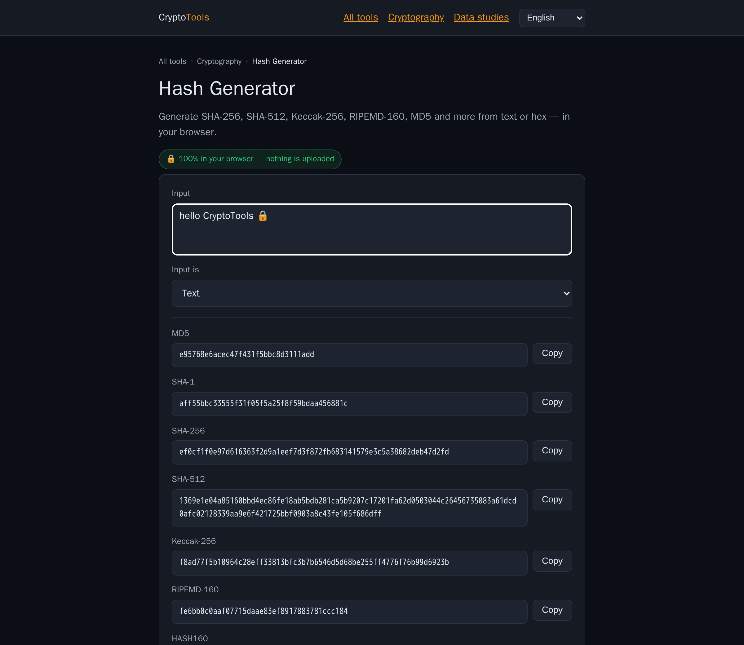 CryptoTools screenshot 1