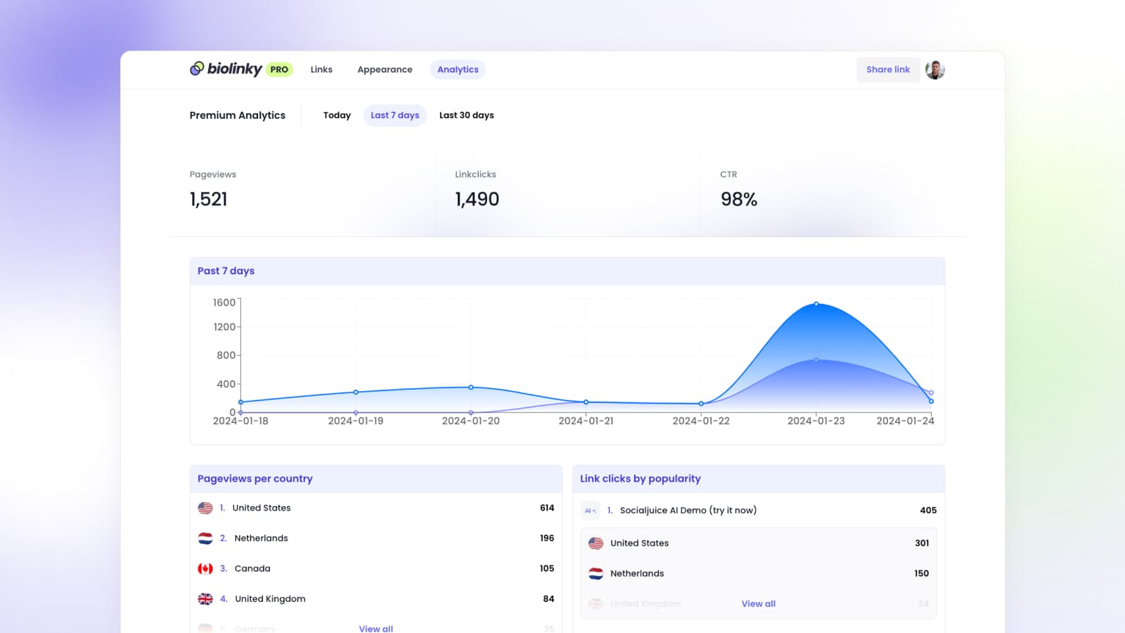 Biolinky screenshot 1